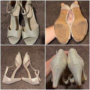 Giani Bernini Elegant Women's Gold Heels Size 8.5W EUC